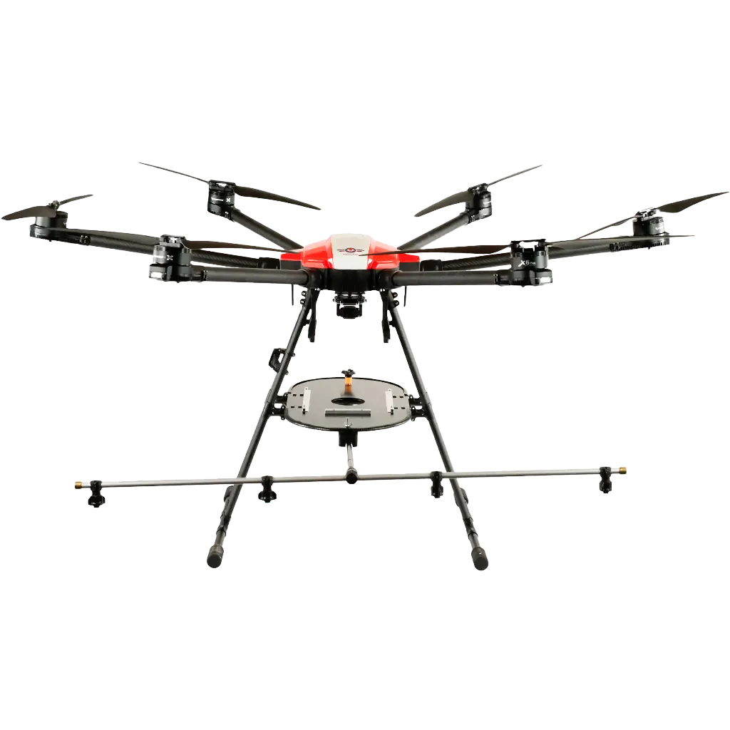 Drone Aerobotic Spray L utilisé pour le nettoyage de toitures, de façades et de panneaux photovoltaïques