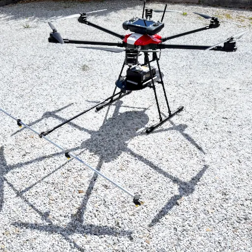 Drone Aerobotic Spray L équipé d’une rampe de pulvérisation pour le nettoyage de bardages
