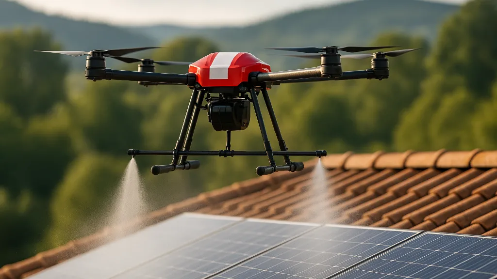 Nettoyage de panneaux photovoltaïques par drone : efficace et rentable !